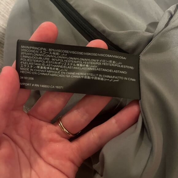 Keepsake jumpsuit with flutter sleeves in a textured gray fabric, size Small - Picture 14 of 14